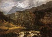 Johan Christian Dahl Alpine Landscape France oil painting artist